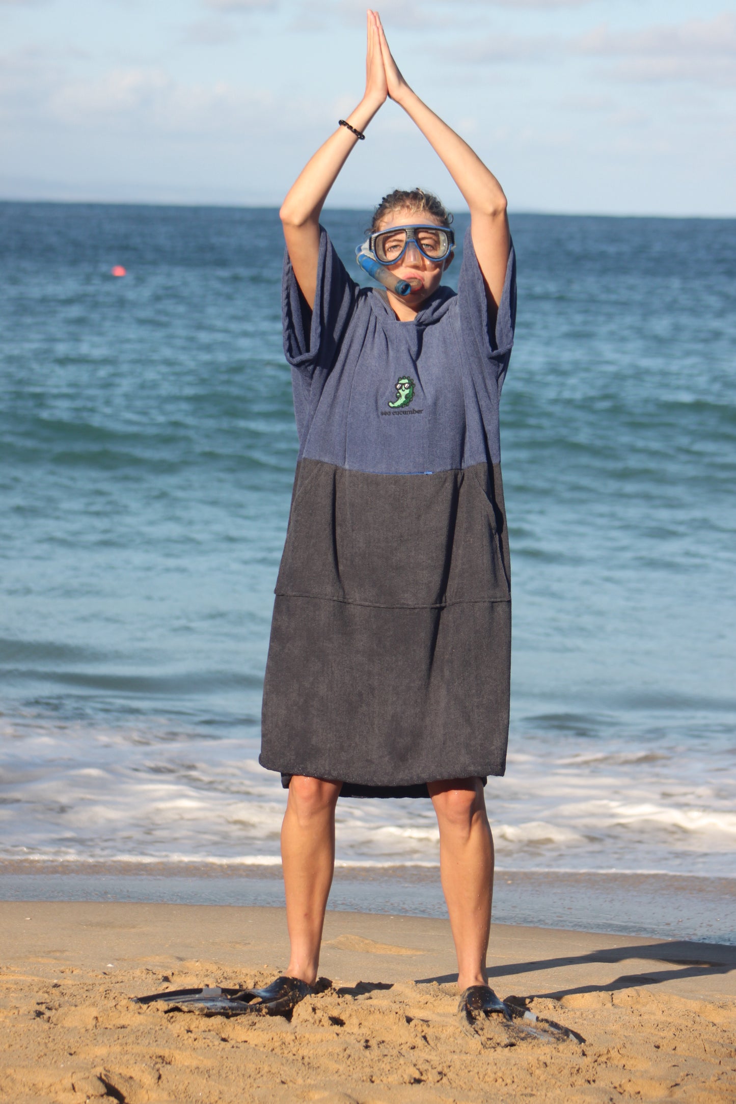 Ocean Blue Towel Poncho