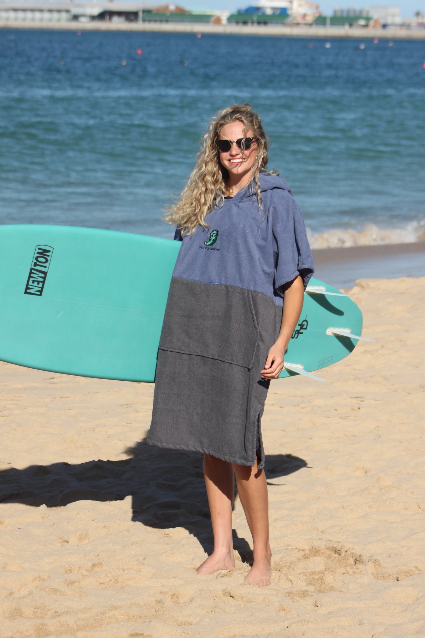 Ocean Blue Towel Poncho