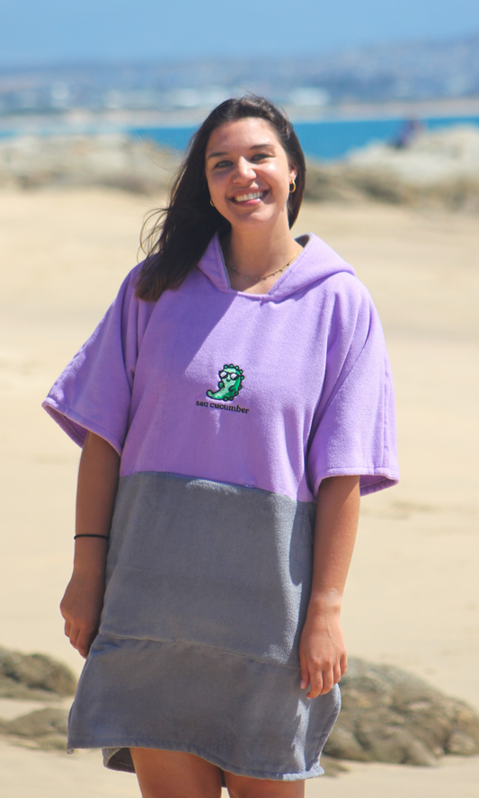 Purple Towel Poncho