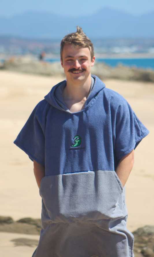 Blue Towel Poncho