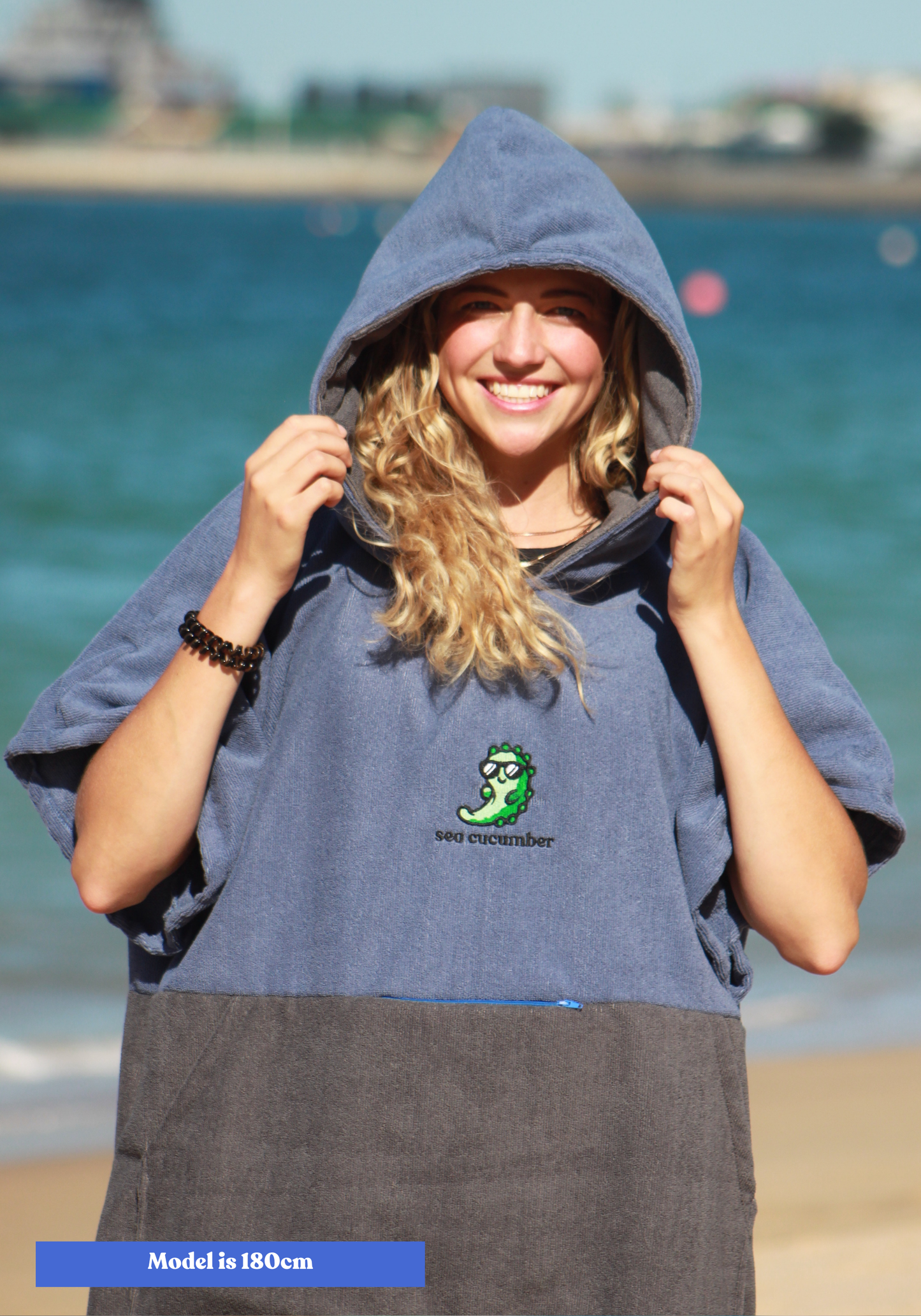 Ocean Blue Towel Poncho