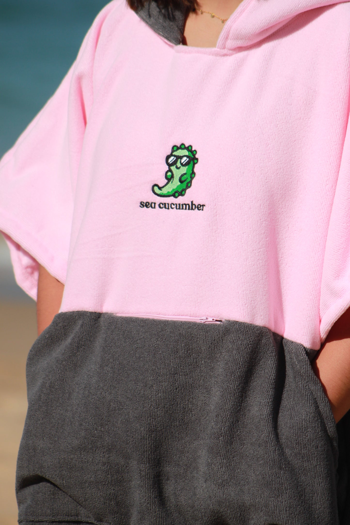 Baby Pink Towel Poncho