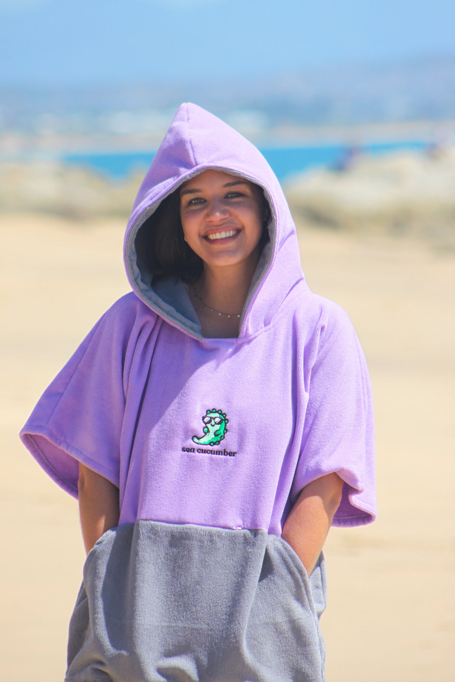 Purple Towel Poncho