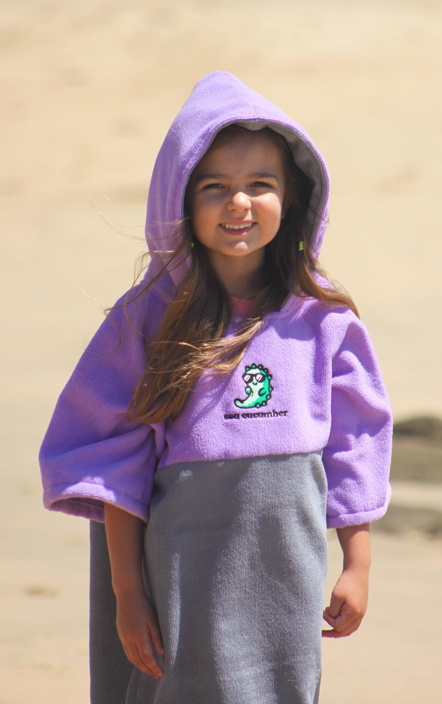 Purple Towel Poncho