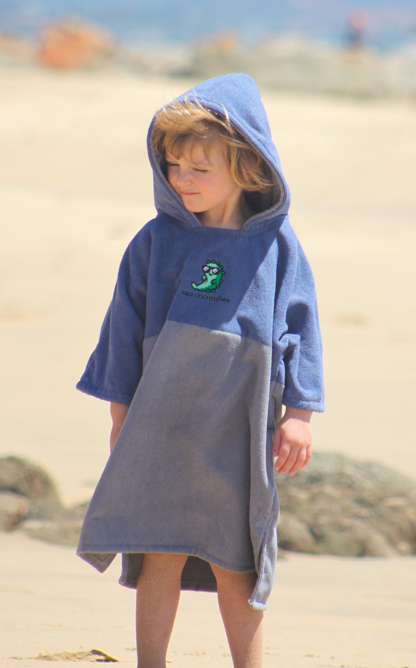 Blue Towel Poncho